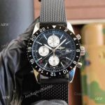 Copy Breitling Superocean Chronograph Men Watches Black Dial Rubber Strap